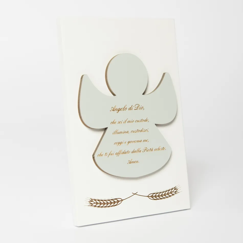 Imagen grabada con láser de un ángel bendito Made in Italy - Alain Viadurini