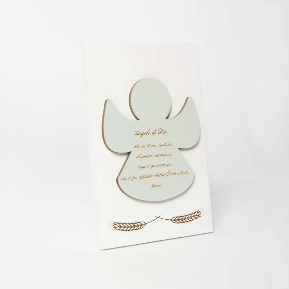 Imagen grabada con láser de un ángel bendito Made in Italy - Alain Viadurini