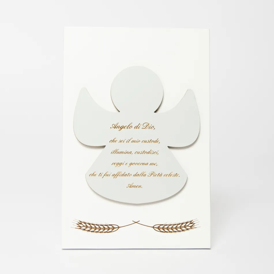 Imagen grabada con láser de un ángel bendito Made in Italy - Alain Viadurini