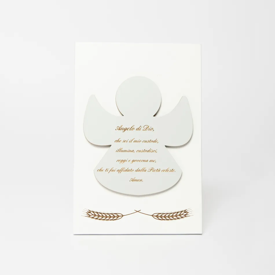 Imagen grabada con láser de un ángel bendito Made in Italy - Alain Viadurini