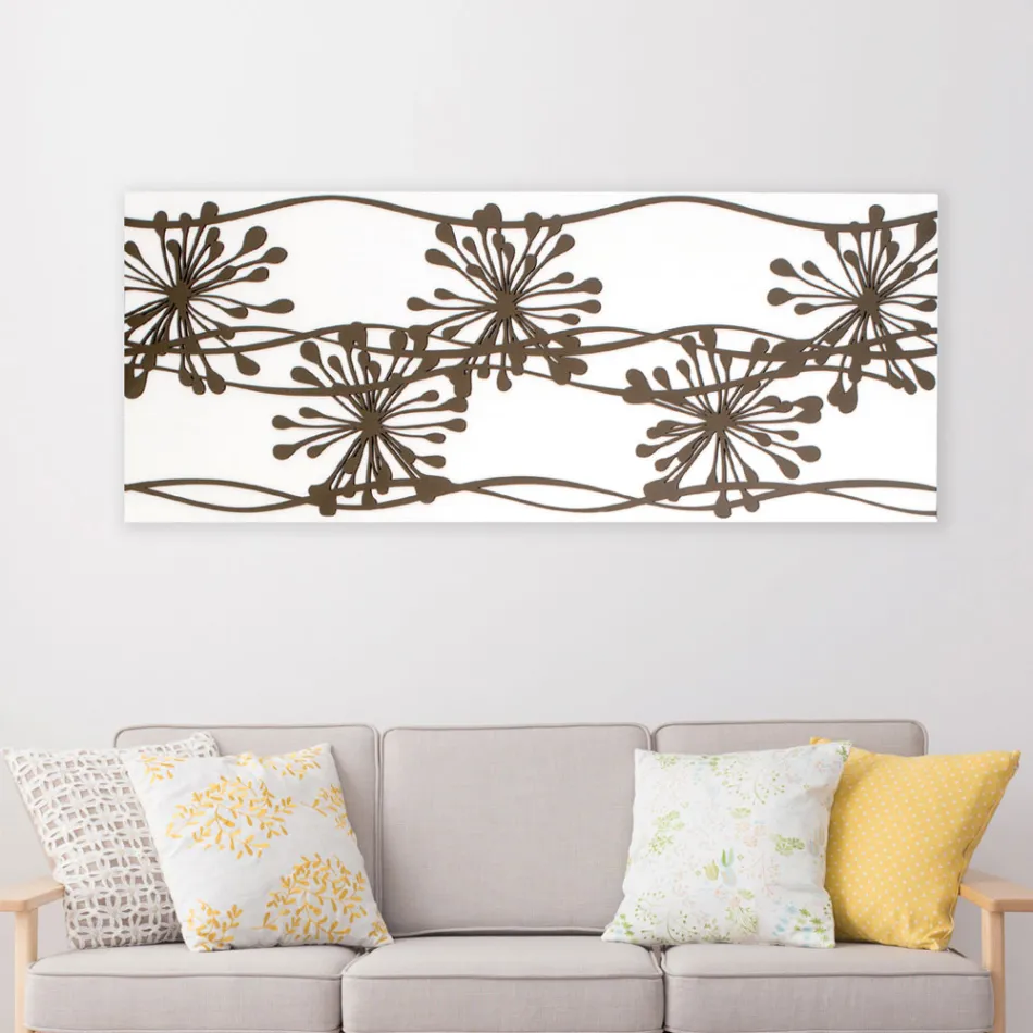 Cuadro con Anémonas Hecho con Láser Made in Italy - Tomoko Viadurini