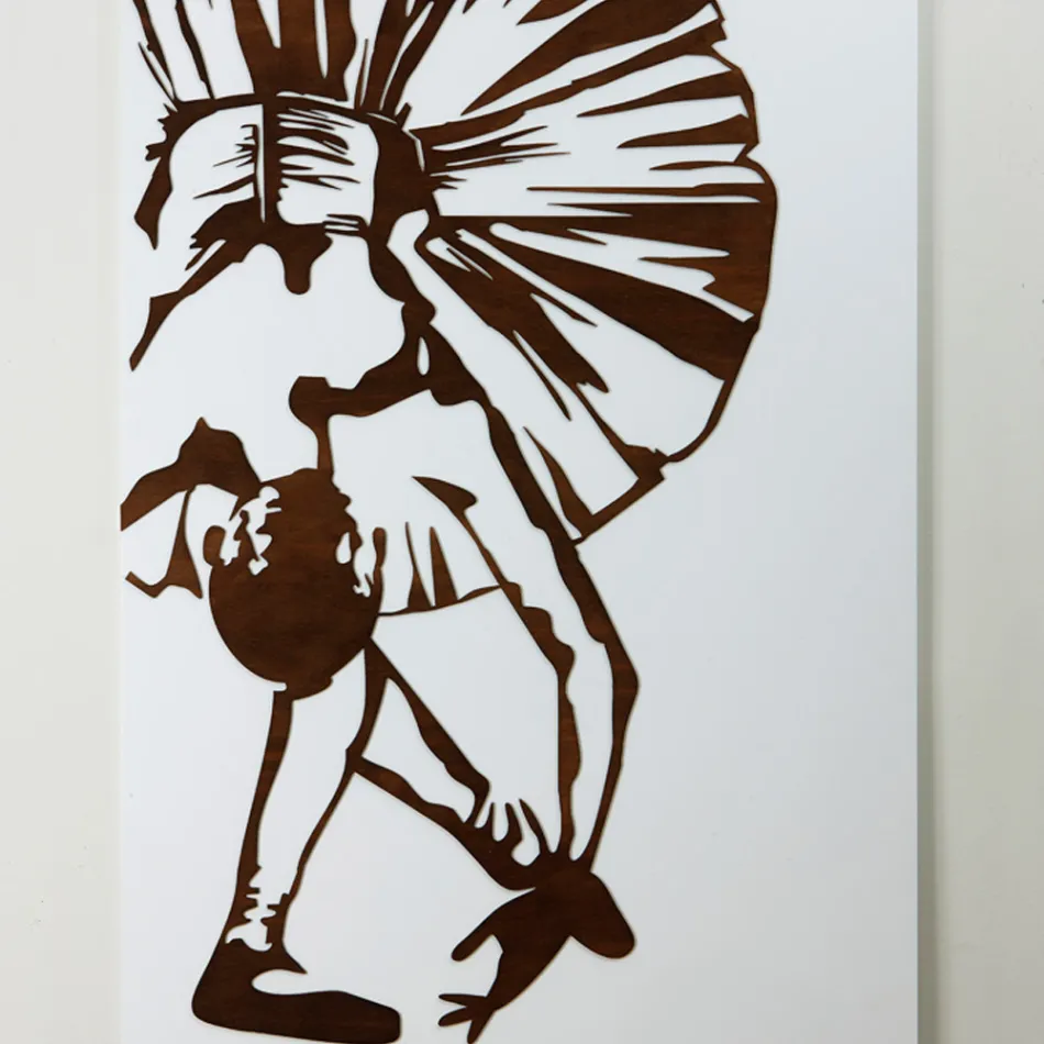 Cuadro con Lazo de Bailarina Made in Italy - Maisie Viadurini