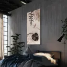 Cuadro con Motivo Tropical Hecho con Láser Made in Italy - Saeko Viadurini