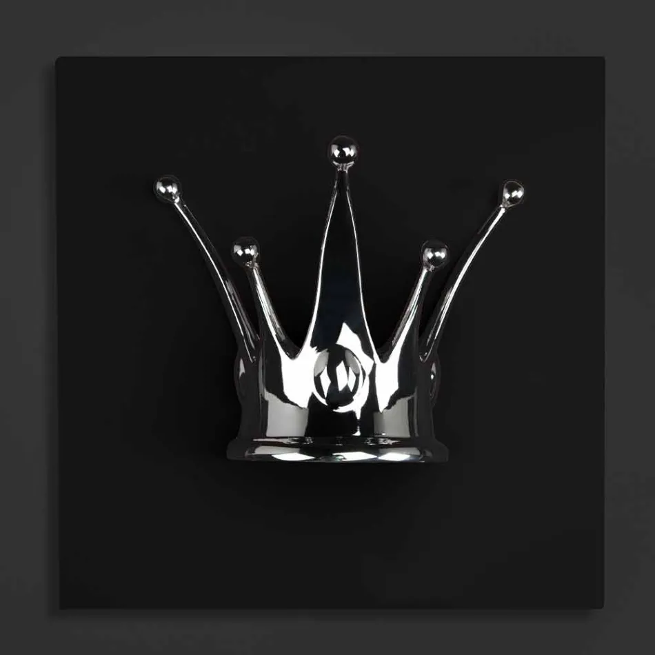 Cuadro de pared moderno en madera y resina Made in Italy - Corona Viadurini