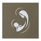 Imagen de la Virgen con el Niño grabada con láser Made in Italy - Bashira Viadurini