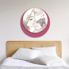 Cuadro de madera con estampado de una familia unida Made in Italy - Canadá Viadurini