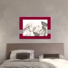 Cuadro de madera con impresión de hombre con niño Made in Italy - Kosovo Viadurini