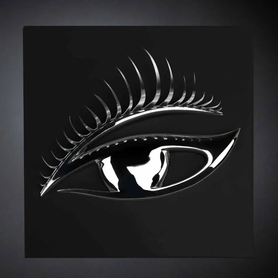 Marco artesanal moderno en madera, acero y resina Made in Italy - Ojo Viadurini