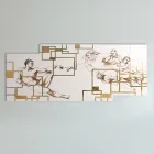 Cuadro realizado con láser que representa la creación Made in Italy - Pirucchio Viadurini