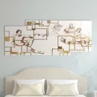 Cuadro realizado con láser que representa la creación Made in Italy - Pirucchio Viadurini