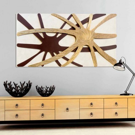 panel rectangular moderno abstracto con panel de Chad pearl Viadurini