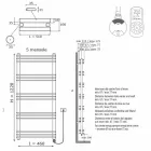 Radiador eléctrico de diseño de pared vertical moderno de hasta 700 vatios - Estante Viadurini