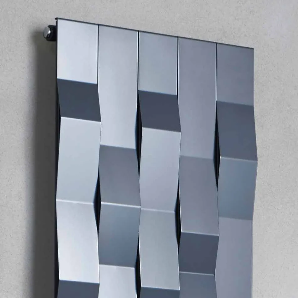 Radiador de pared hidráulico de acero de diseño moderno de hasta 1003 vatios - piedra Viadurini