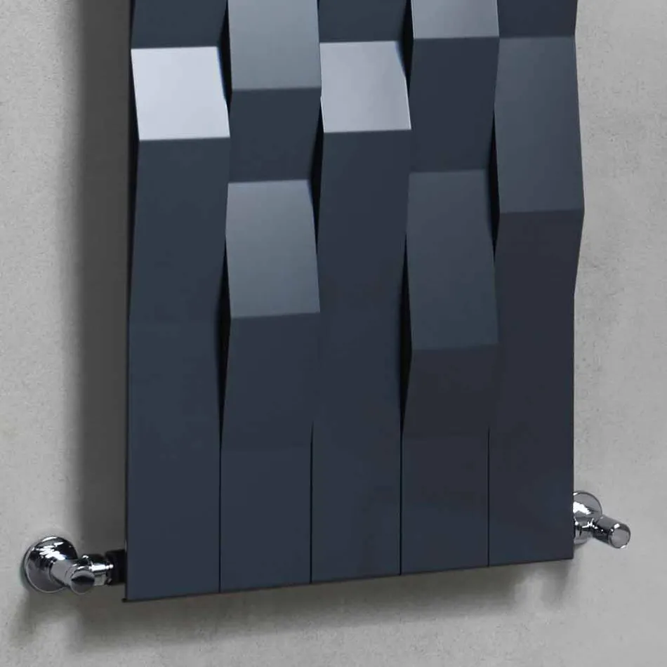 Radiador de pared hidráulico de acero de diseño moderno de hasta 1003 vatios - piedra Viadurini