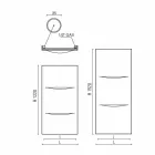 Radiador hidráulico vertical de diseño moderno de acero de hasta 850 W - Corte Viadurini