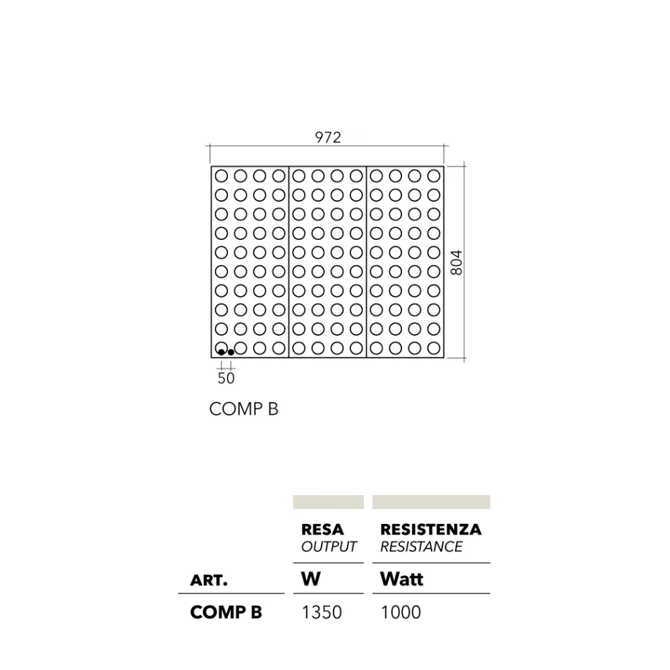 Radiador hidráulico Lego de diseño moderno Brick by Scirocco H Viadurini