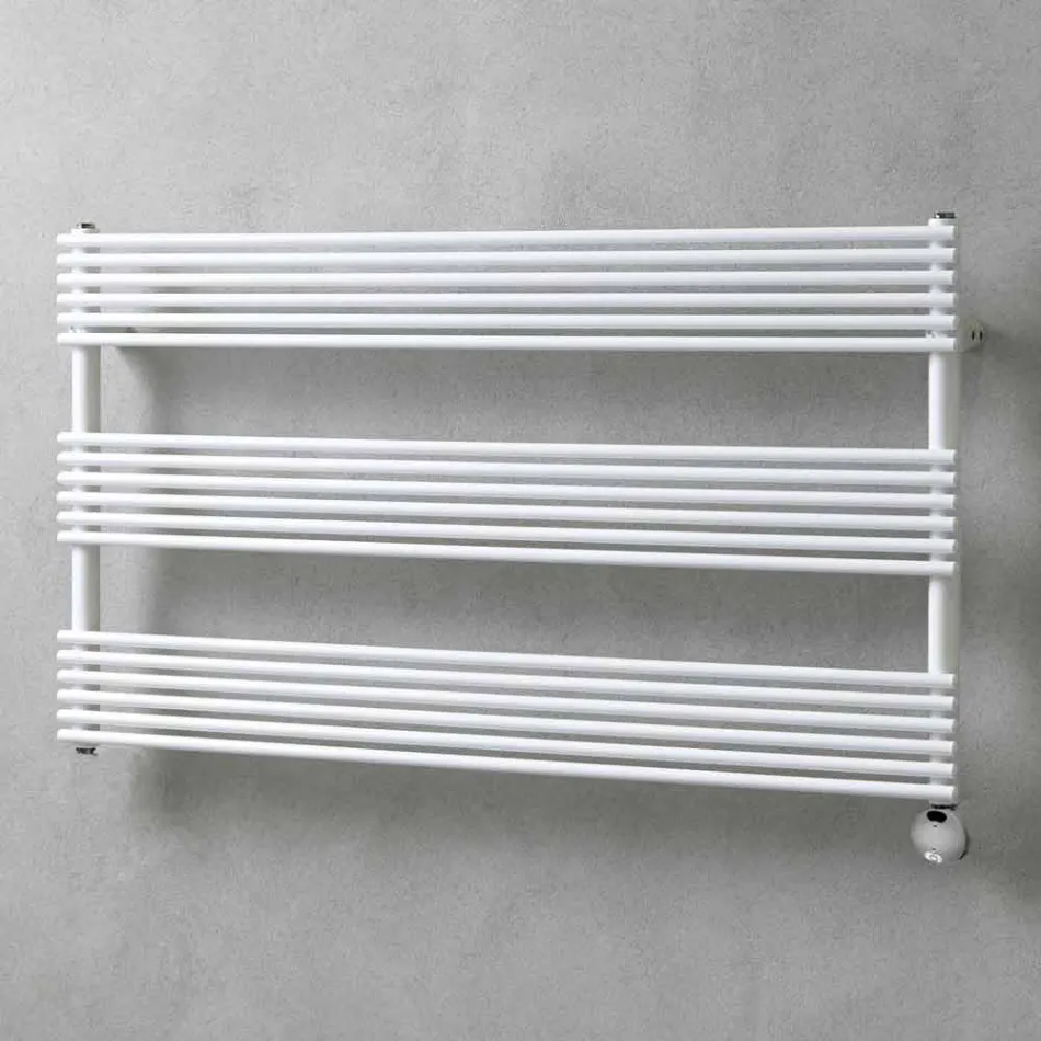 Radiador de pared de diseño eléctrico horizontal en acero hasta 700 W - Nibbio Viadurini