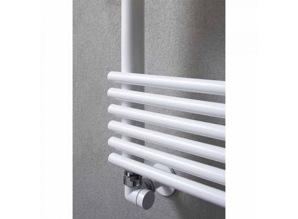 Calentador de toallas de radiador horizontal en diseño de acero 750 W - Nibbio Viadurini
