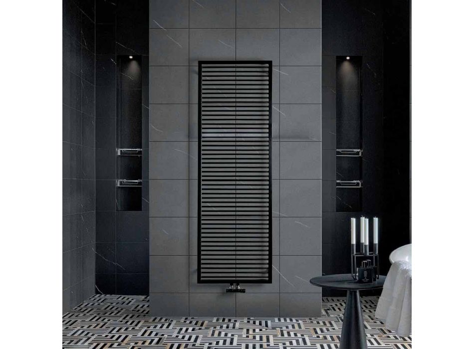 Calentador de toallas de baño hidráulico Radiador de acero grafito - Shadow by Scirocco Viadurini