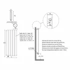 Radiador de diseño eléctrico Diseño de pared vertical 1000 W - Picchio Viadurini
