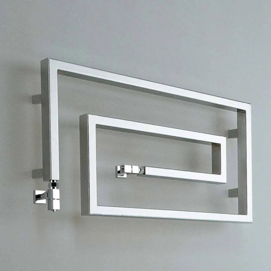 Más frías cromo hidráulico calentador de toallas serpiente Scirocco H, Diseño Viadurini