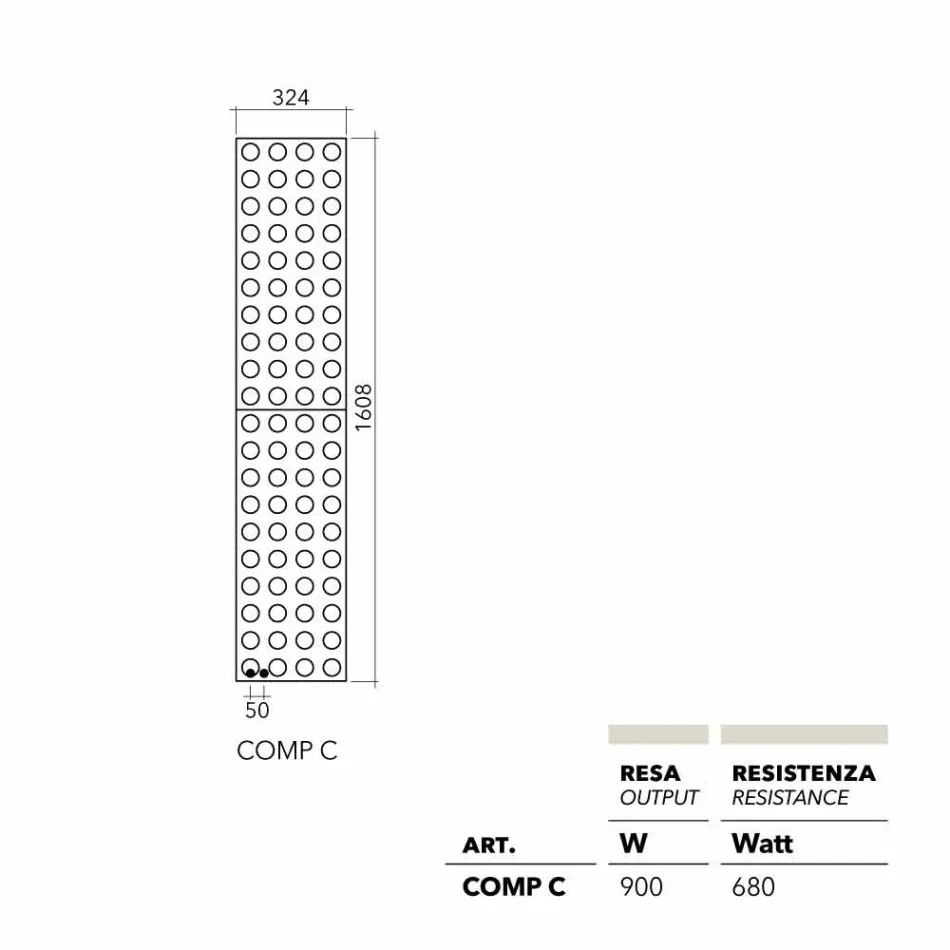 Radiador eléctrico de diseño del ladrillo de Lego por Scirocco H Viadurini