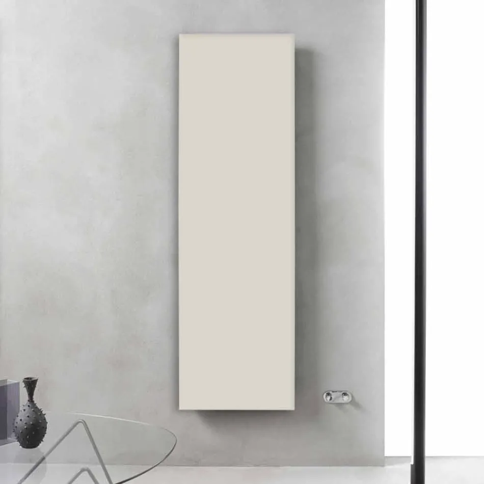 Radiador de diseño vertical en acero blanco grisáceo hasta 839 W - hielo Viadurini