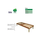 Somier de matrimonio íntegramente en madera de haya Bio Energy 160x190cm - Energy Viadurini