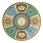 Plato de mosaico barroco Rosenthal Versace con marcapáginas, diámetro 33 cm - Mosaico Viadurini