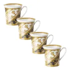 Rosenthal Versace I Love Baroque 4 vasos con asa de porcelana - Barroco Viadurini