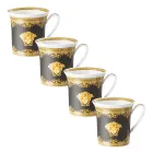 Rosenthal Versace I Love Baroque 4 vasos con asa de porcelana - Barroco Viadurini