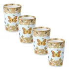 Vasos sin asa Rosenthal Versace Le Jardin de 4 piezas con elementos naturales - Medusa Viadurini