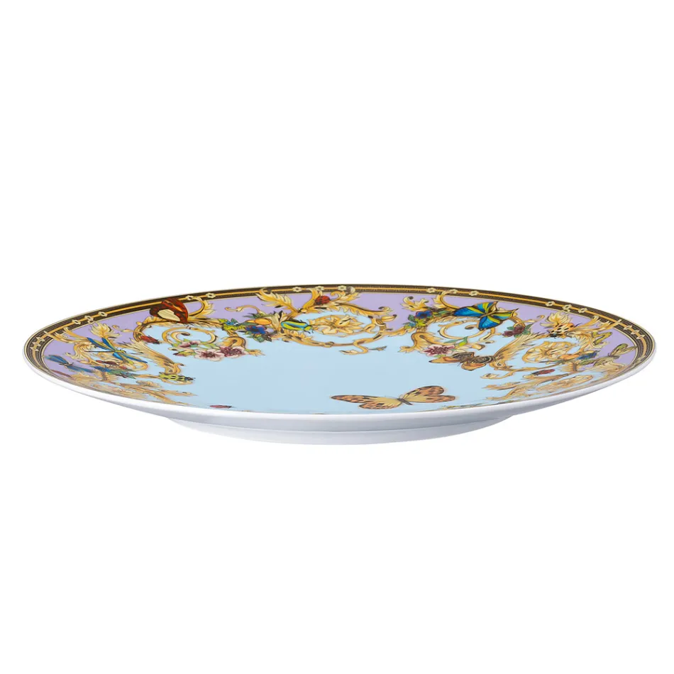 Plato para tarjetas Rosenthal Versace Le Jardin Diámetro 33 cm en Porcelana - Jardin Viadurini