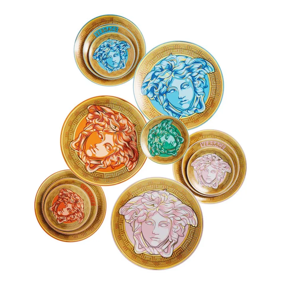 Rosenthal Versace Medusa Amplified - Plato para colocar platos, diámetro 33 cm - Medusaamplifield Viadurini