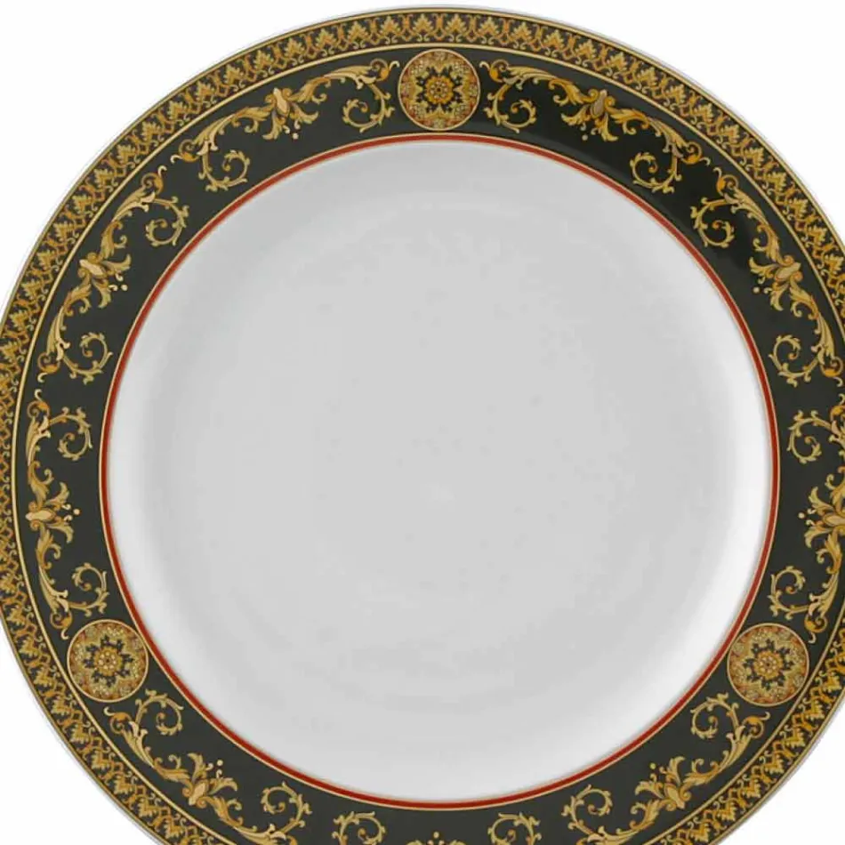 Rosenthal Versace Medusa Blue Plate 27cm diseño de piso de porcelana Viadurini