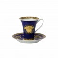 Rosenthal Versace Medusa taza azul de alta porcelana Diseño del café