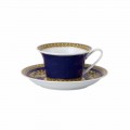 Rosenthal Versace Medusa Taza azul de té de porcelana del diseño moderno