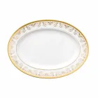 Rosenthal Versace Medusa Gala Oro 34cm porcelana diseño de la placa ovalada Viadurini