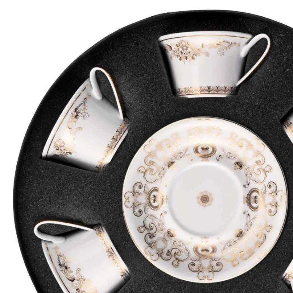 Té Rosenthal Versace Medusa Gala tazas de porcelana 6 piezas Viadurini