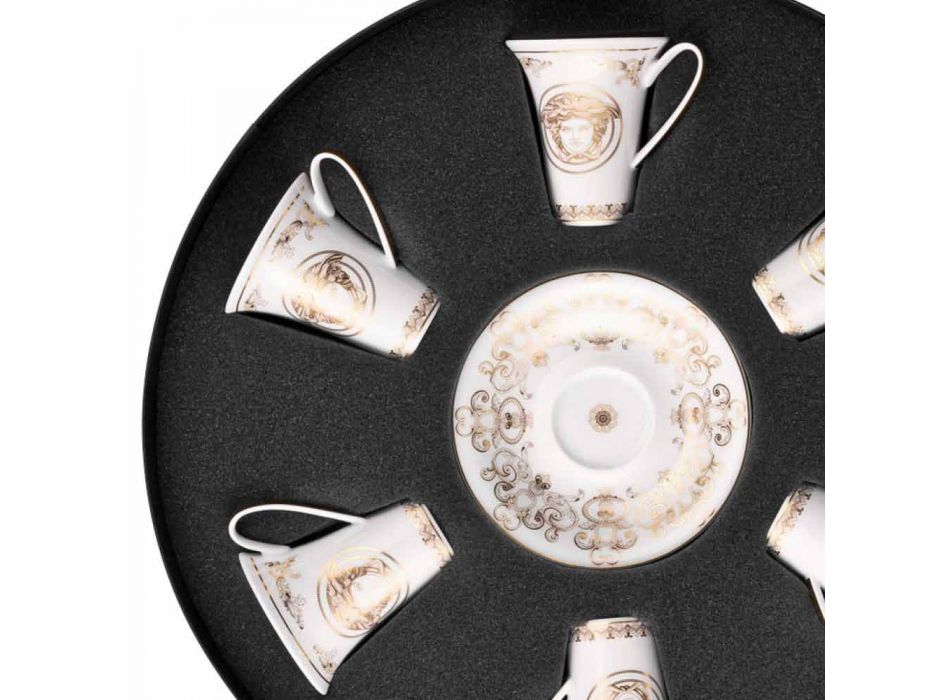 Rosenthal Versace Medusa Gala 6 de septiembre de café espresso piezas tazas de porcelana Viadurini