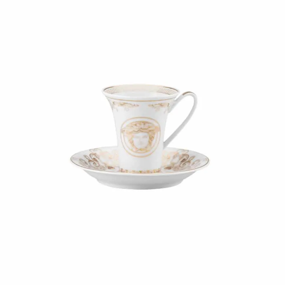 Rosenthal Versace Medusa Gala Diseño taza de porcelana de café Viadurini