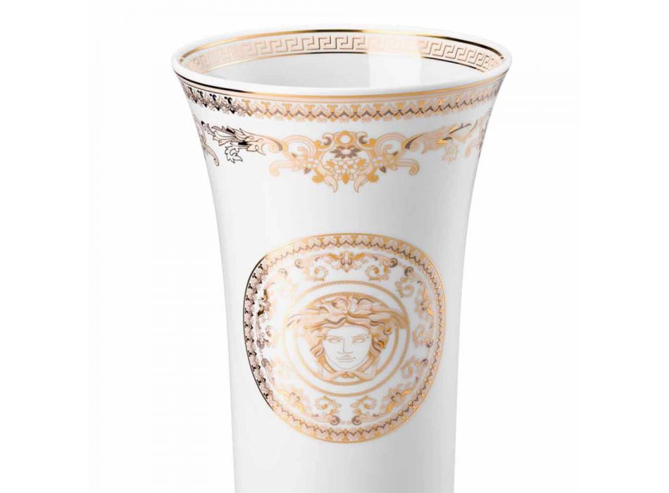 Rosenthal Versace Medusa Gala diseño jarrón de porcelana h 26cm Viadurini