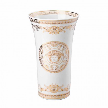 Rosenthal Versace Medusa Gala diseño jarrón de porcelana h 26cm Viadurini
