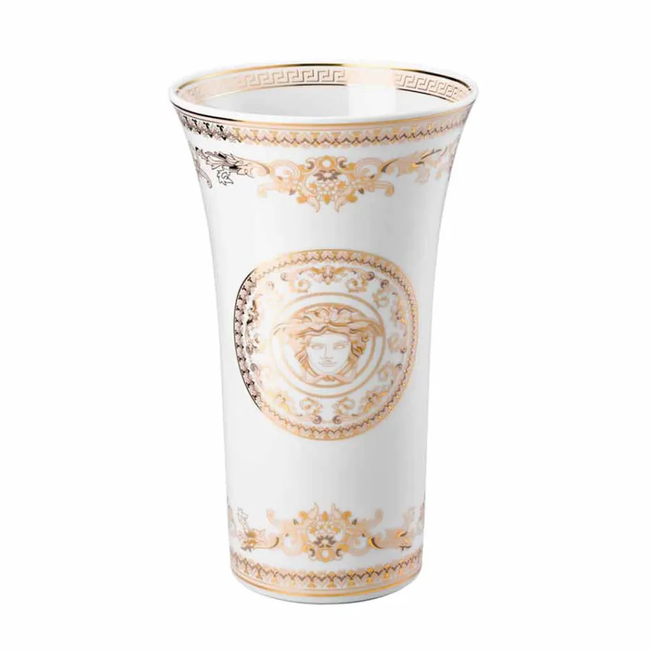 Rosenthal Versace Medusa Gala diseño jarrón de porcelana h 26cm Viadurini