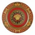 Rosenthal Versace Medusa placa roja marcador de posición 30 cm porcelana