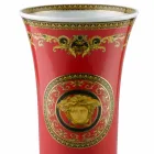 Rosenthal Versace Medusa florero rojo de la porcelana del diseño moderno 34cm Viadurini