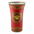 Rosenthal Versace Medusa florero rojo de la porcelana del diseño moderno 34cm Viadurini