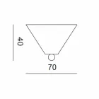 Rosetón de cerámica para lámparas composición Battersea 975ST - Toscot Viadurini