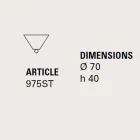 Rosetón de cerámica para lámparas composición Battersea 975ST - Toscot Viadurini
