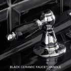 Grifo para bidé clásico de 3 orificios con palancas de latón Made in Italy - Noriana Viadurini